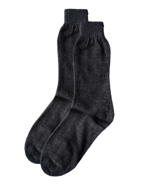 Pure Wool women socks  With Thumb plain design black
